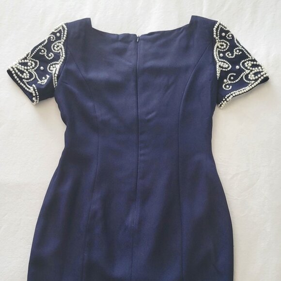 Vintage A.J. Bari Navy Sheath - Picture 9 of 9